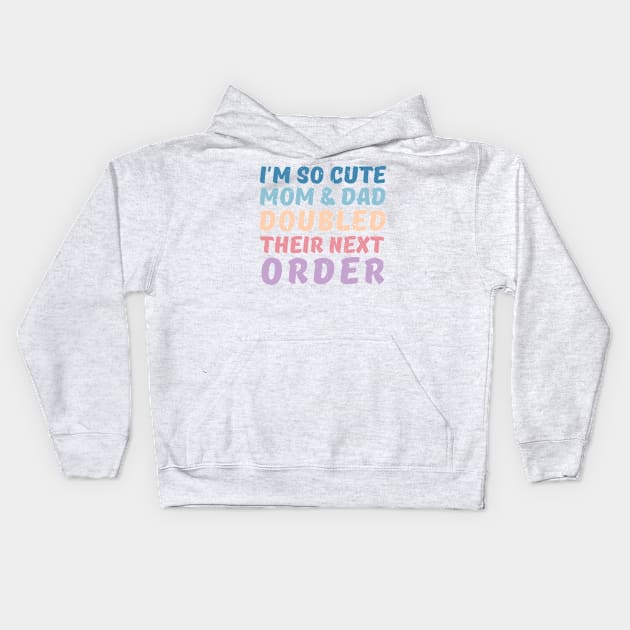 So Cute My Parents Doubled Their Next Order Twin Sister Kids Hoodie by itsnassalia